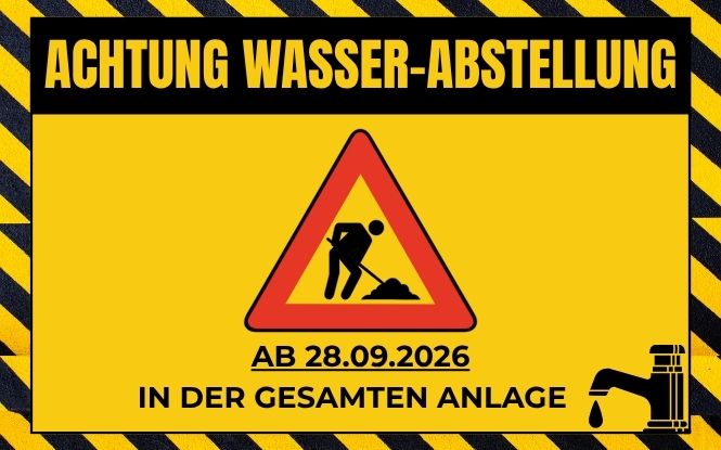 Achtung! Außerplanmäßige Wasserabstellung ab 28.09.!